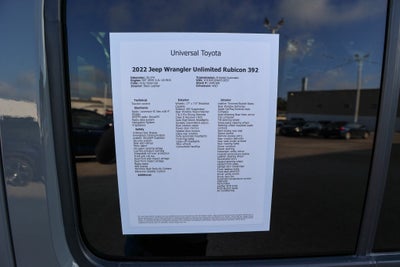 2022 Jeep Wrangler Unlimited Rubicon 392