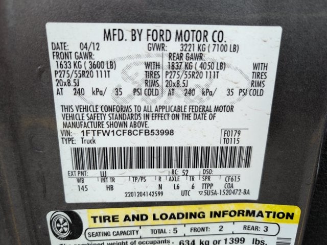 2012 Ford F-150 L