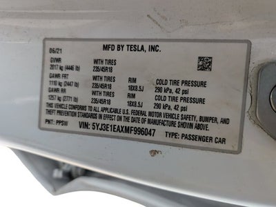 2021 Tesla Model 3 Standard Range Plus