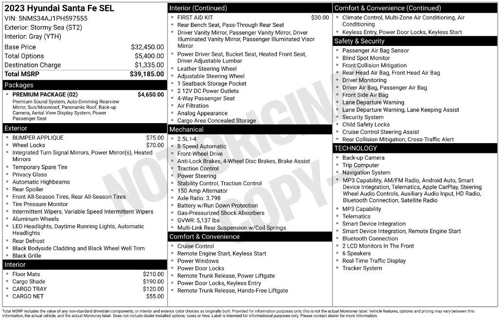 2023 Hyundai Santa Fe SEL