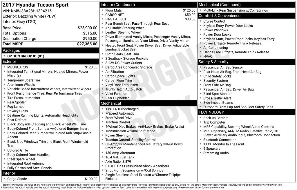 2017 Hyundai Tucson Sport