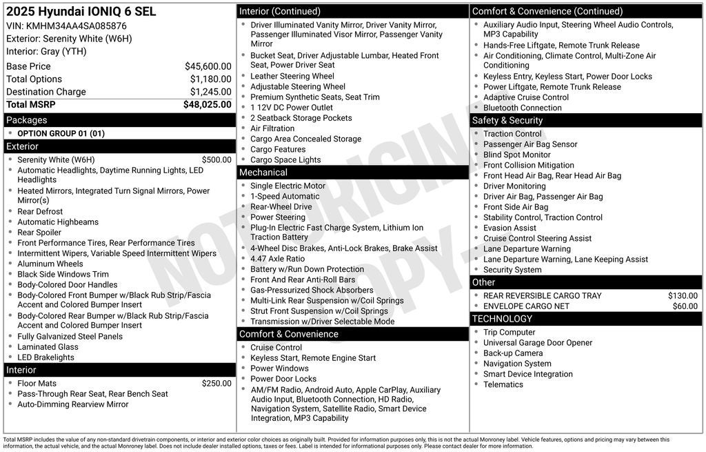 2025 Hyundai IONIQ 6 SEL