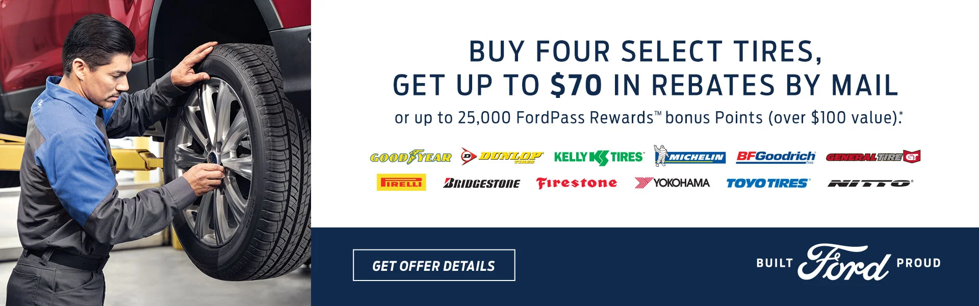 Buy 4 Tires, get up to $70 in Rebates at Red McCombs Drive Away Motors — CENTRAL in San Antonio TX